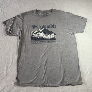 Columbia Men's T Shirt Gray With Logo Printed